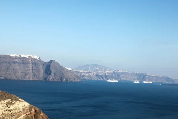 Santorini in de Cycladen eilanden — Stockfoto