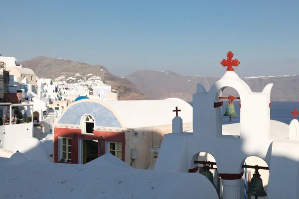 Capela na ilha de Santorini — Fotografia de Stock