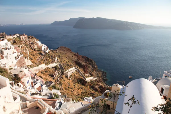 Oia na ilha de Santorini nas Cíclades — Fotografia de Stock