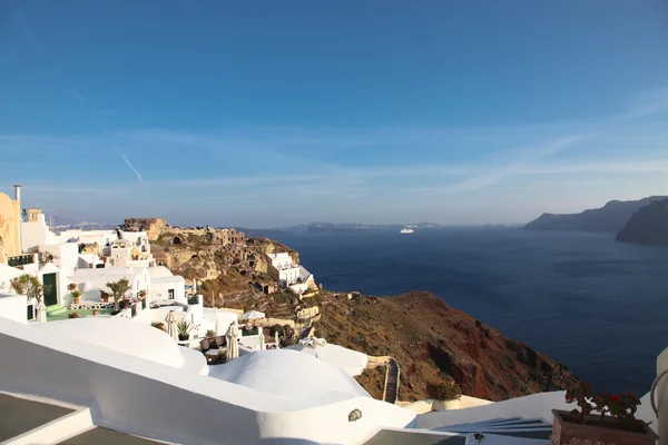 Oia na ilha de Santorini nas Cíclades — Fotografia de Stock