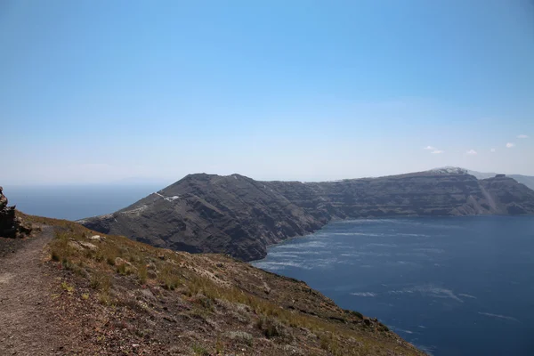 Frente al mar en la isla Santorini — Foto de Stock