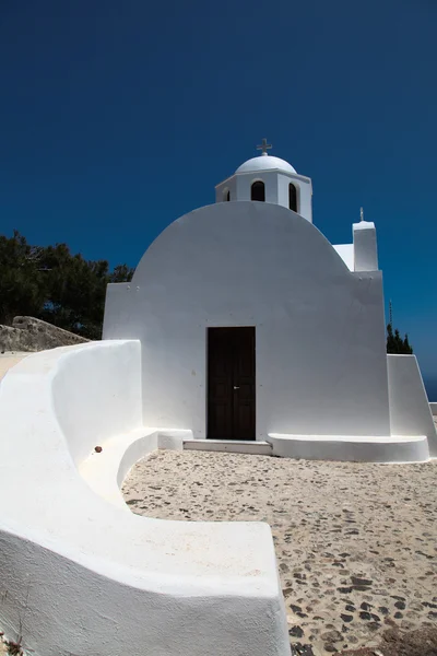 Kapel di pulau Santorini — Stok Foto