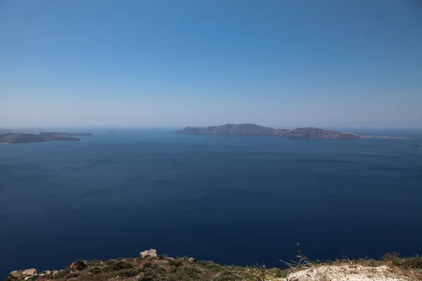 Oceanfront di pulau Santorini — Stok Foto