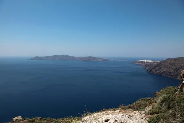 Front de mer sur l'île de Santorin — Photo
