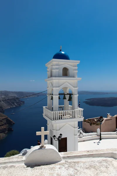 Capela na ilha de Santorini — Fotografia de Stock