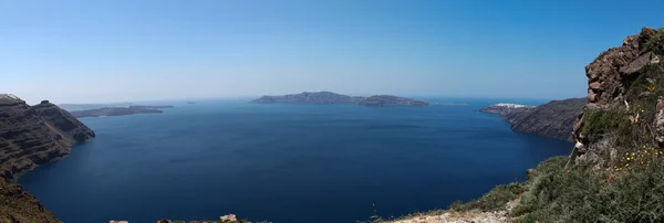 Frente oceânica na ilha de Santorini — Fotografia de Stock