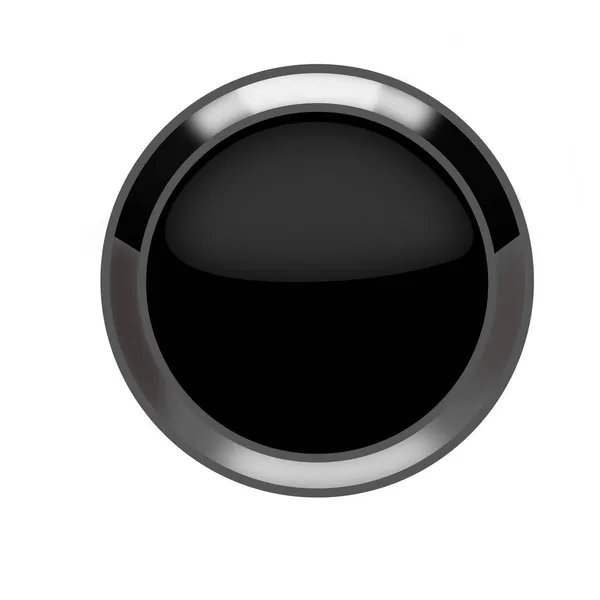 Botón Web Negro Aislado Sobre Fondo Blanco —  Fotos de Stock
