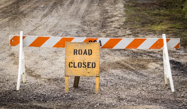 Sinal fechado estrada — Fotografia de Stock