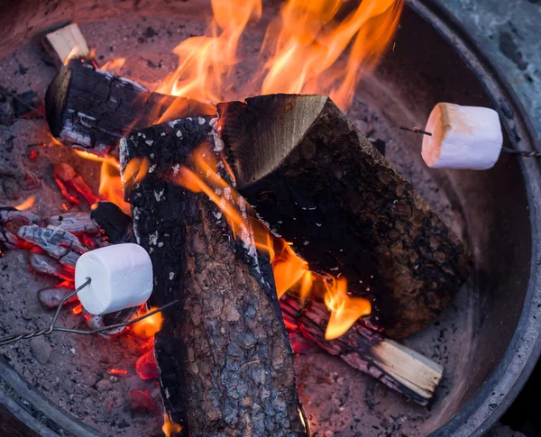 Marshmallows braten — Stockfoto