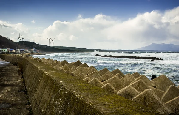 Barreira de tempestade de tsunami — Fotografia de Stock