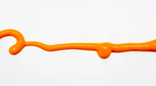 Orange paint line — Stock Photo, Image