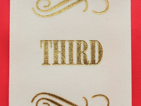 Third place ribbon — Stock Photo, Image