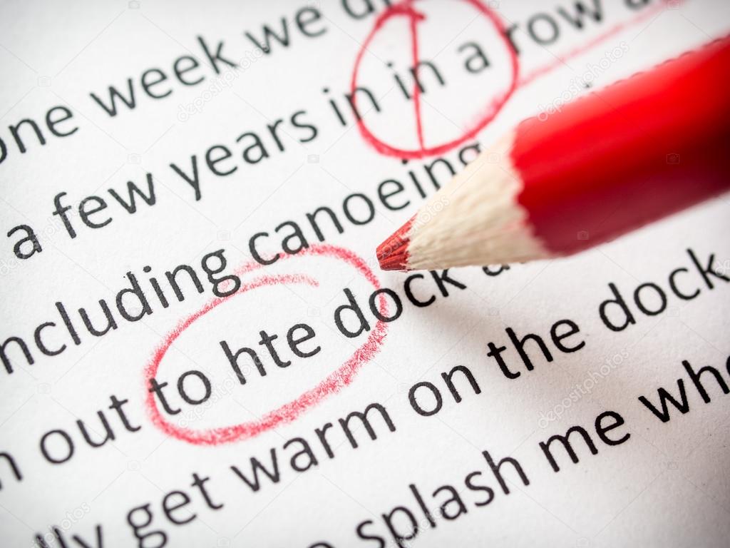 Proofreading red pencil