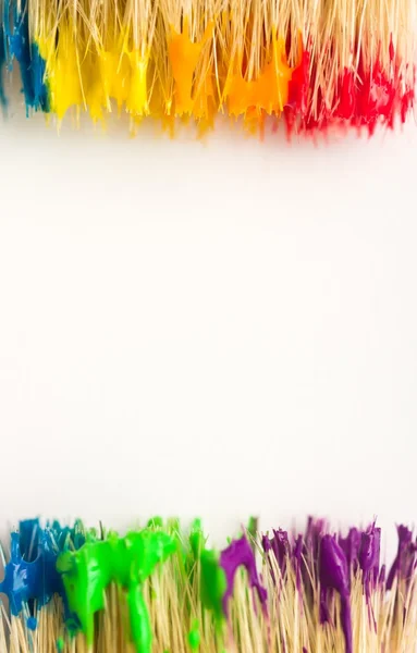 Fundo de arte com tinta arco-íris — Fotografia de Stock