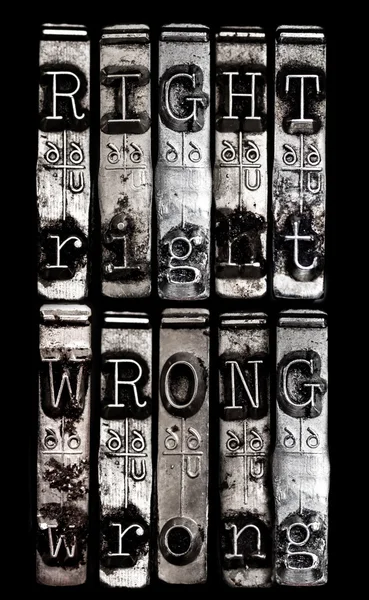 Conceito certo e errado — Fotografia de Stock