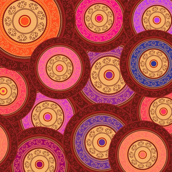 Mandala indien au henné Design — Image vectorielle