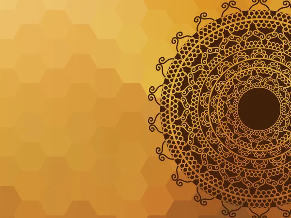 Mandala indien au henné Design — Image vectorielle