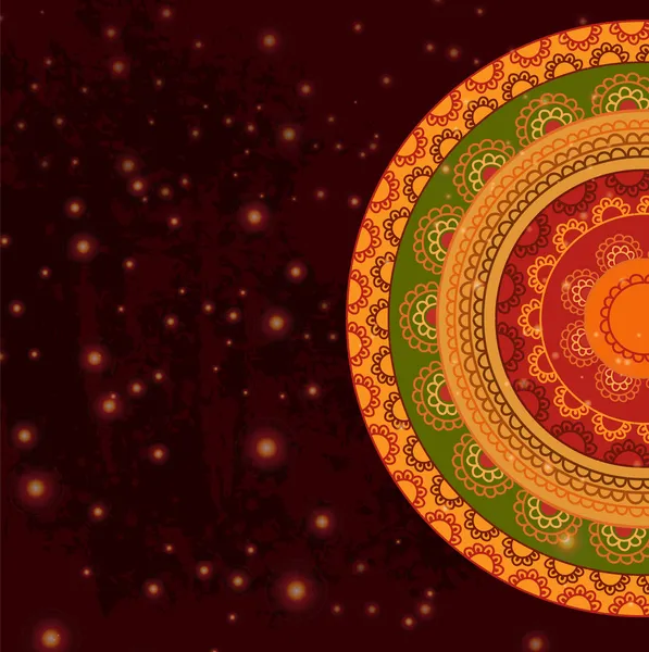 Mandala indien au henné Design — Image vectorielle