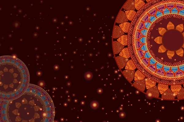 Mandala indien au henné Design — Image vectorielle