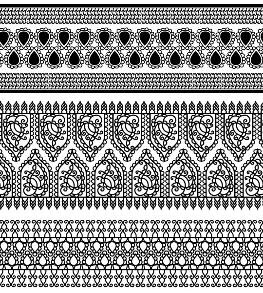 Fronteras de Henna — Archivo Imágenes Vectoriales