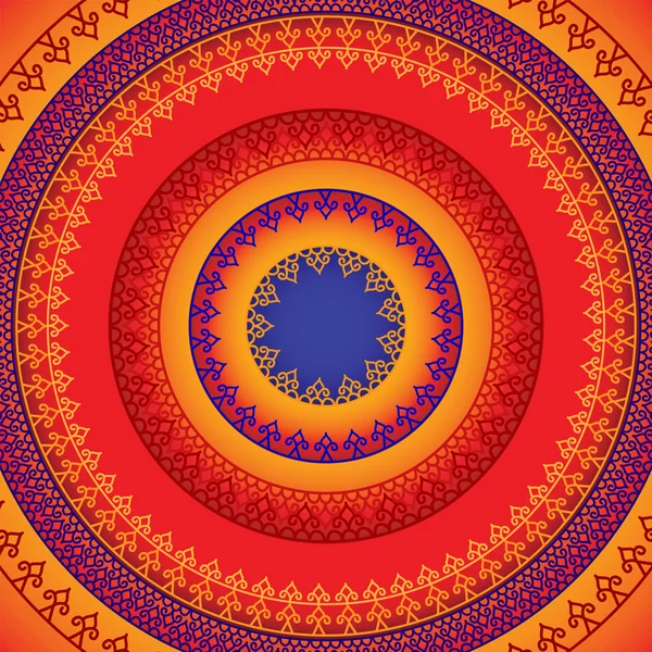 Mandala indien au henné Design — Image vectorielle