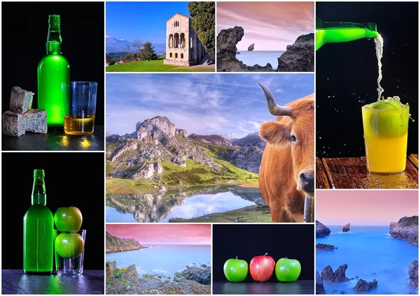 Asturias collage. — Stockfoto