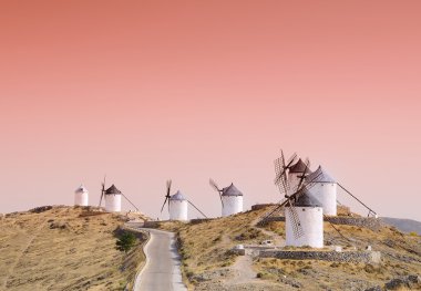 Windmills in Consuegra, Spain. clipart