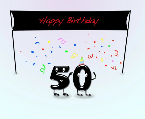 50-födelsedagsfest. — Stockfoto
