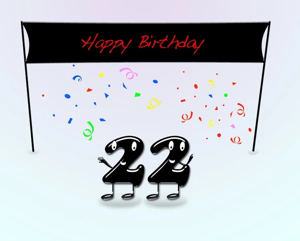 22th festa de aniversário . — Fotografia de Stock