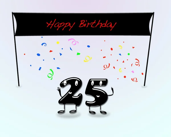 25ª fiesta de cumpleaños . — Foto de Stock