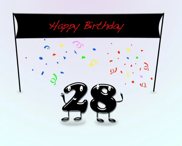 28a festa di compleanno . — Foto Stock