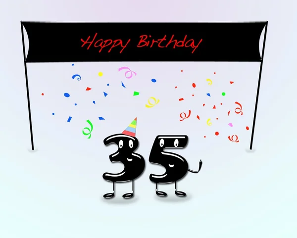 35a festa di compleanno . — Foto Stock