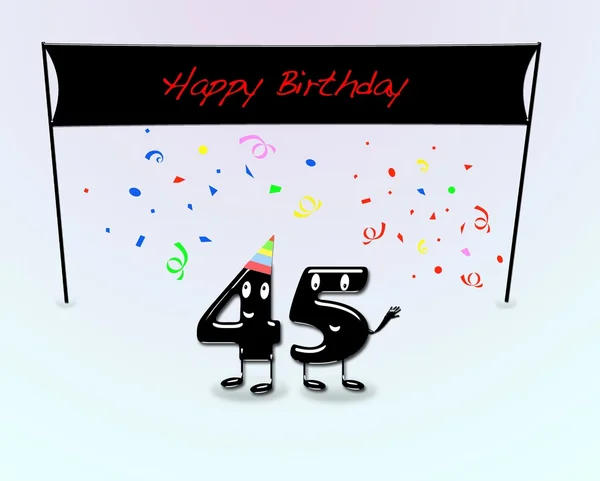 Party zum 45. Geburtstag. — Stockfoto