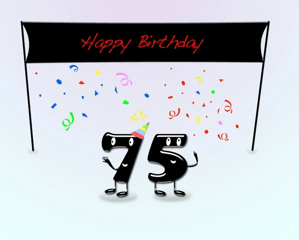 75a festa di compleanno . — Foto Stock