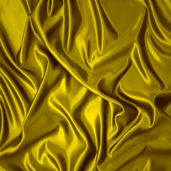 Yellow silk cloth with folds. — Stock Photo, Image