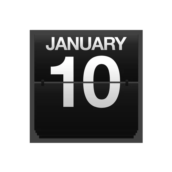 Μετρητής ημερολόγιο 10 Ιανουαρίου. — Φωτογραφία Αρχείου