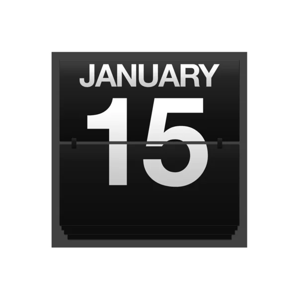 Contro calendario 15 gennaio . — Foto Stock