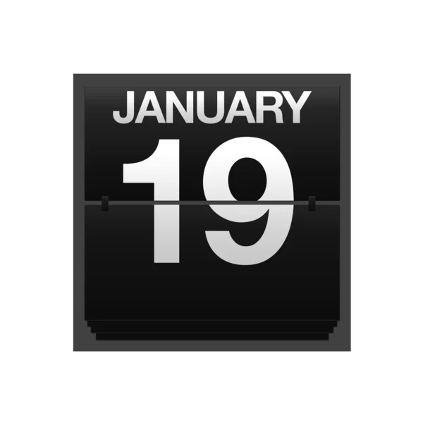 Counter calendário 19 de janeiro . — Fotografia de Stock