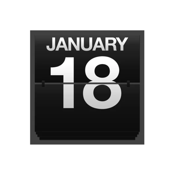 Számláló naptár január 18. — Stock Fotó