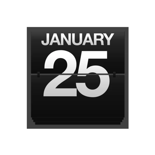 Licznik kalendarza 25 stycznia. — Zdjęcie stockowe