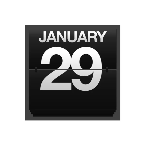 Contador calendario 29 de enero . — Foto de Stock