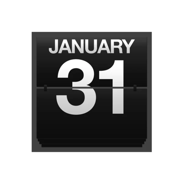 Counter calendar January 31. — Stock Photo, Image