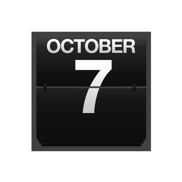 Contro calendario 7 ottobre . — Foto Stock