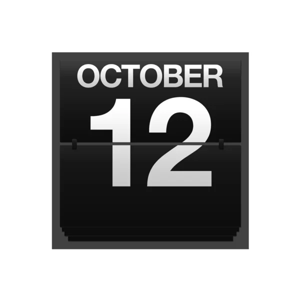 Contro calendario 12 ottobre . — Foto Stock