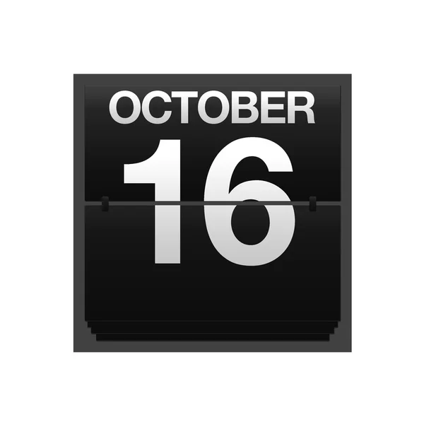 Contro calendario 16 ottobre . — Foto Stock