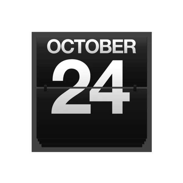 Counter kalender 24 oktober. — Stockfoto