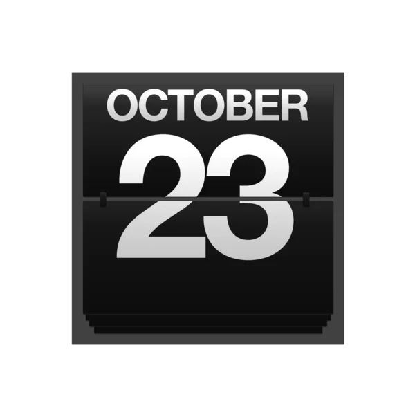 Contro calendario 23 ottobre . — Foto Stock