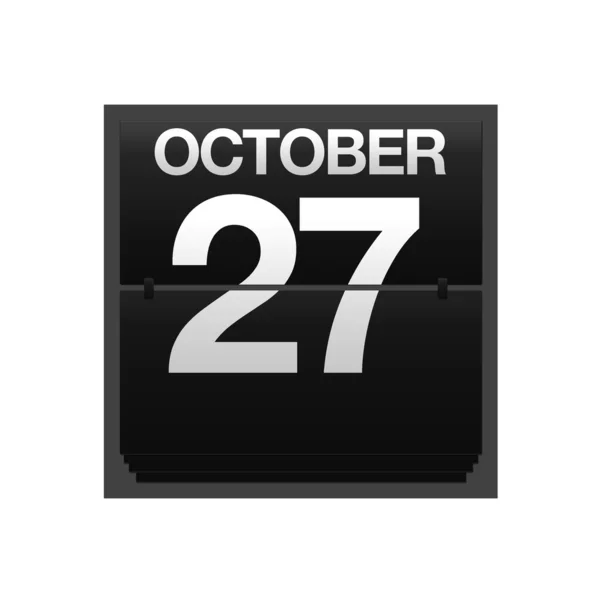 Licznik kalendarz 27 października. — Zdjęcie stockowe