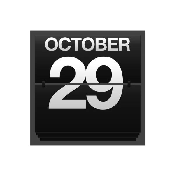 Contro calendario 29 ottobre . — Foto Stock