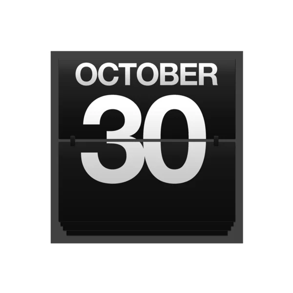 Counter calendar October 30. — Stock Photo, Image